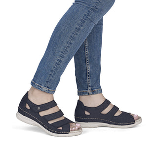 Rieker Women's Real Leather Wide Sandals | V7451 - Image 10