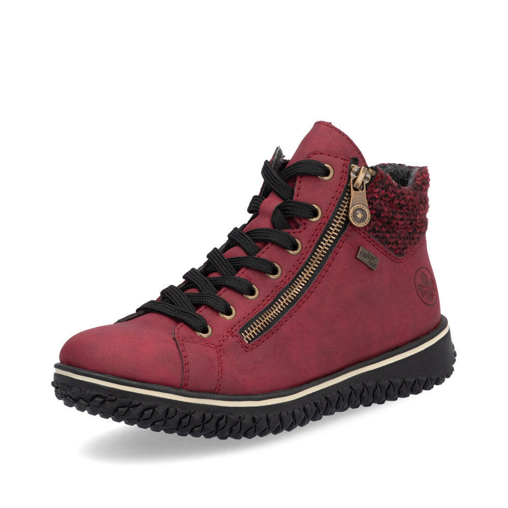 Rieker Femme Bottes 48034 - Bottes D'Hiver Confortables Avec Semelle Amovible Et RiekerTEX